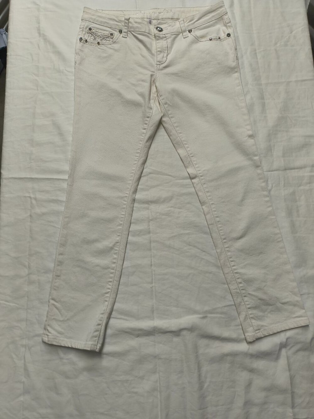 Grace in L.A. White Sequin Denim Jeans